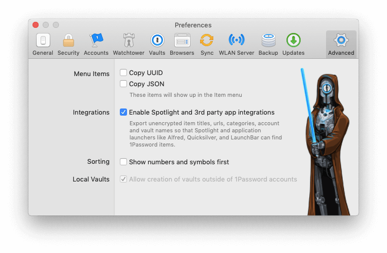 1Password 集成